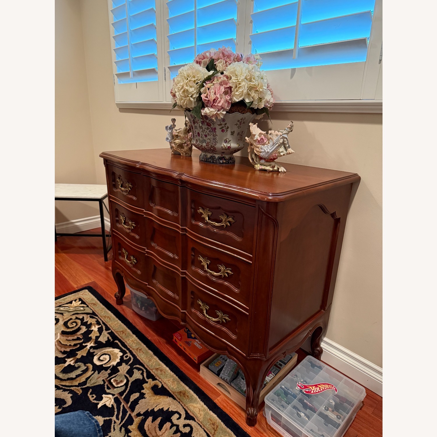 Elegant Antique Italian Wood Dresser - image-6