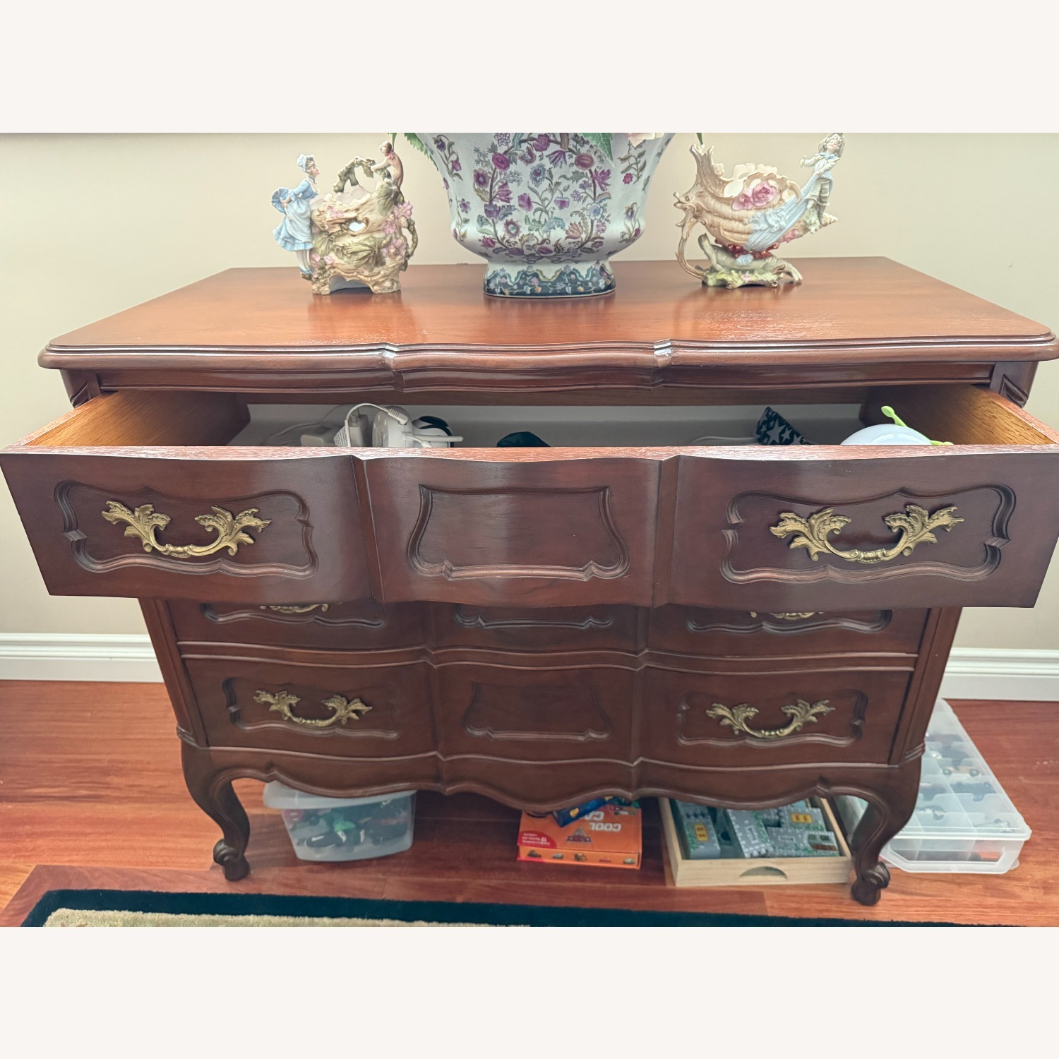 Elegant Antique Italian Wood Dresser - image-2