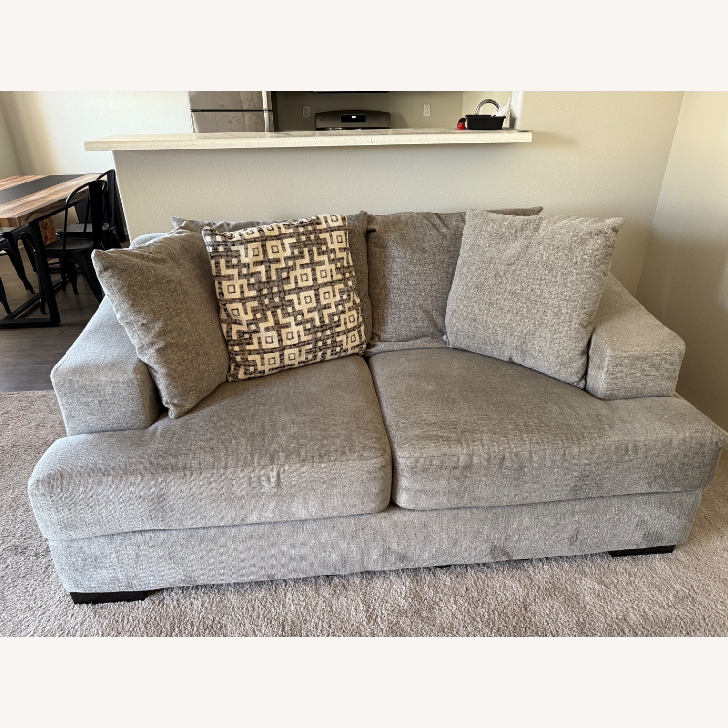 Loveseat with Accent Pillows - image-1