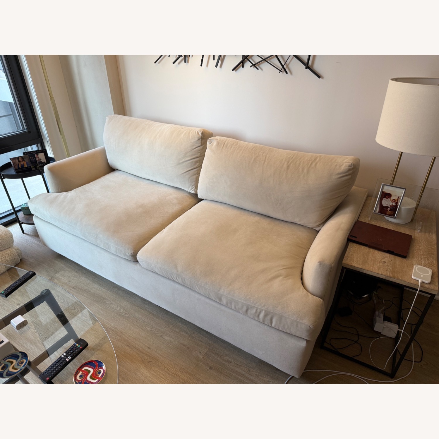 Haven 79" Sleeper Sofa, Performance Velvet, Sand - image-3