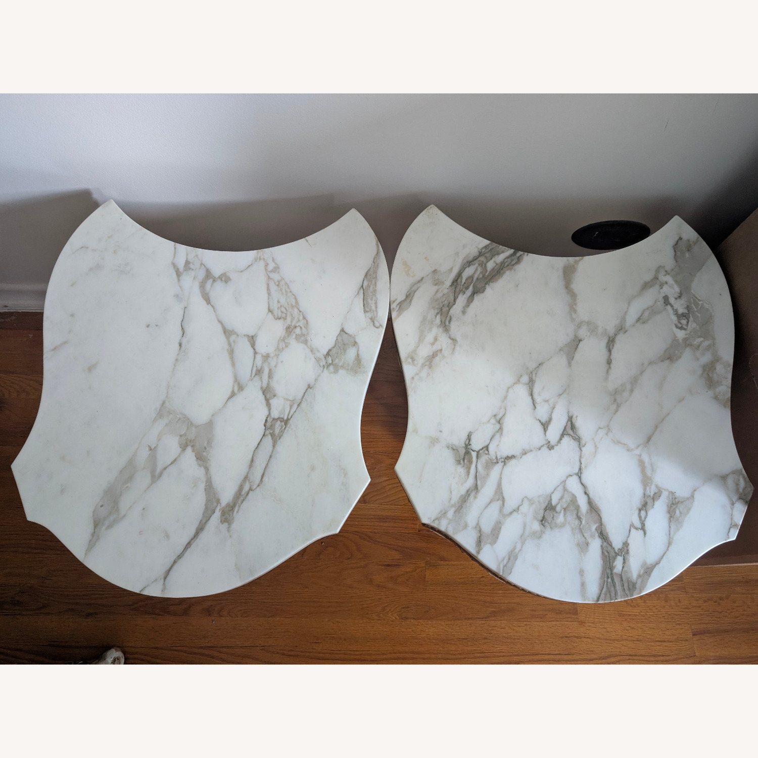 Vnitage Matching Marble Side Tables - image-3