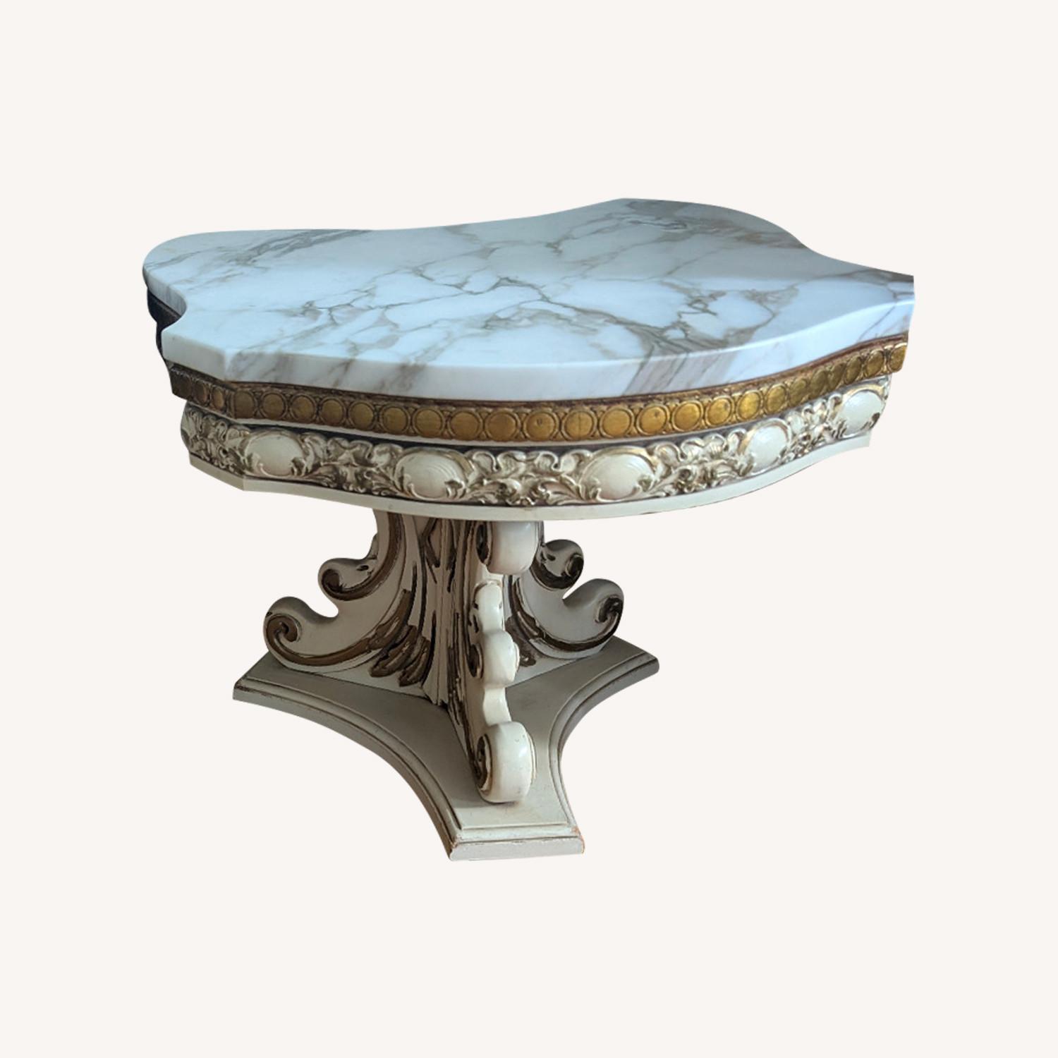 Vnitage Matching Marble Side Tables - image-0