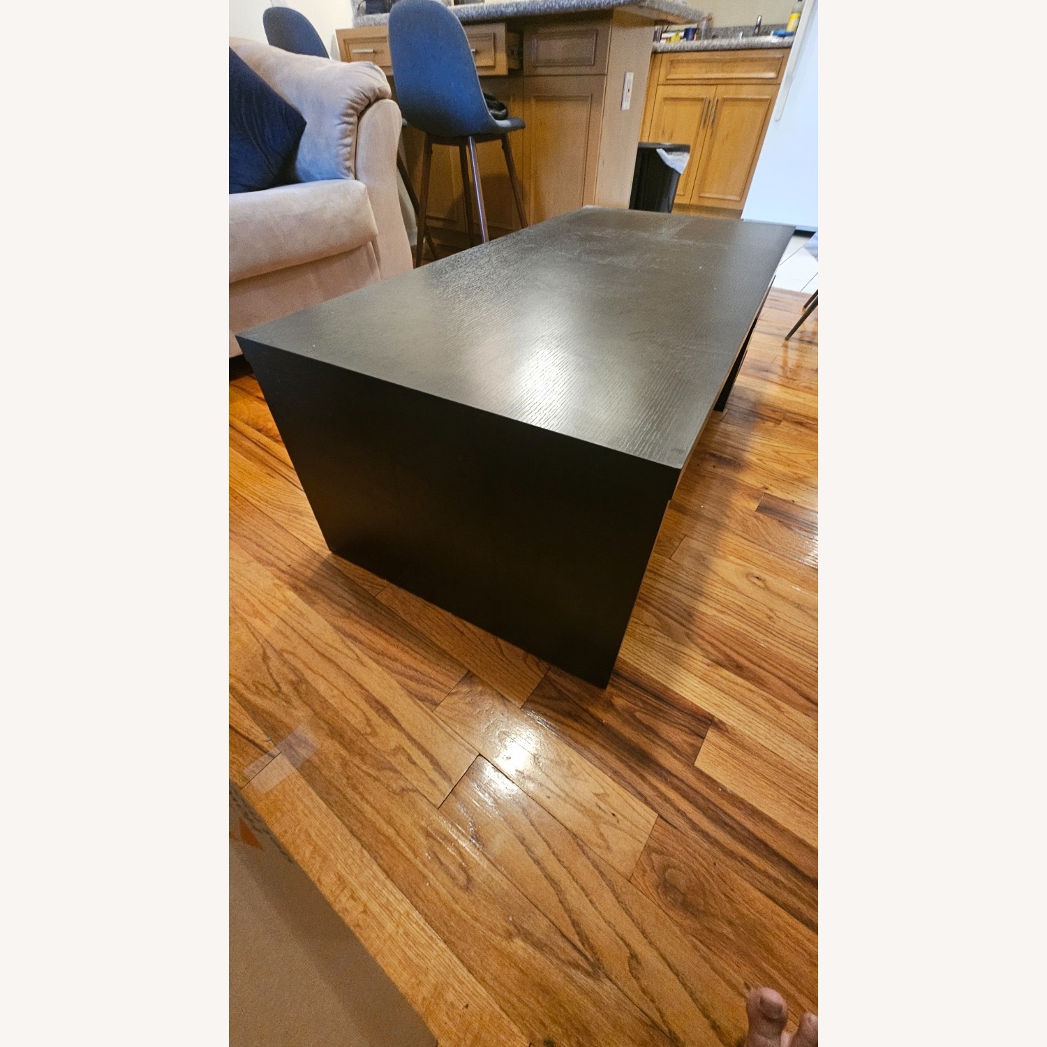 Black Coffee Table with Storage Area - image-4