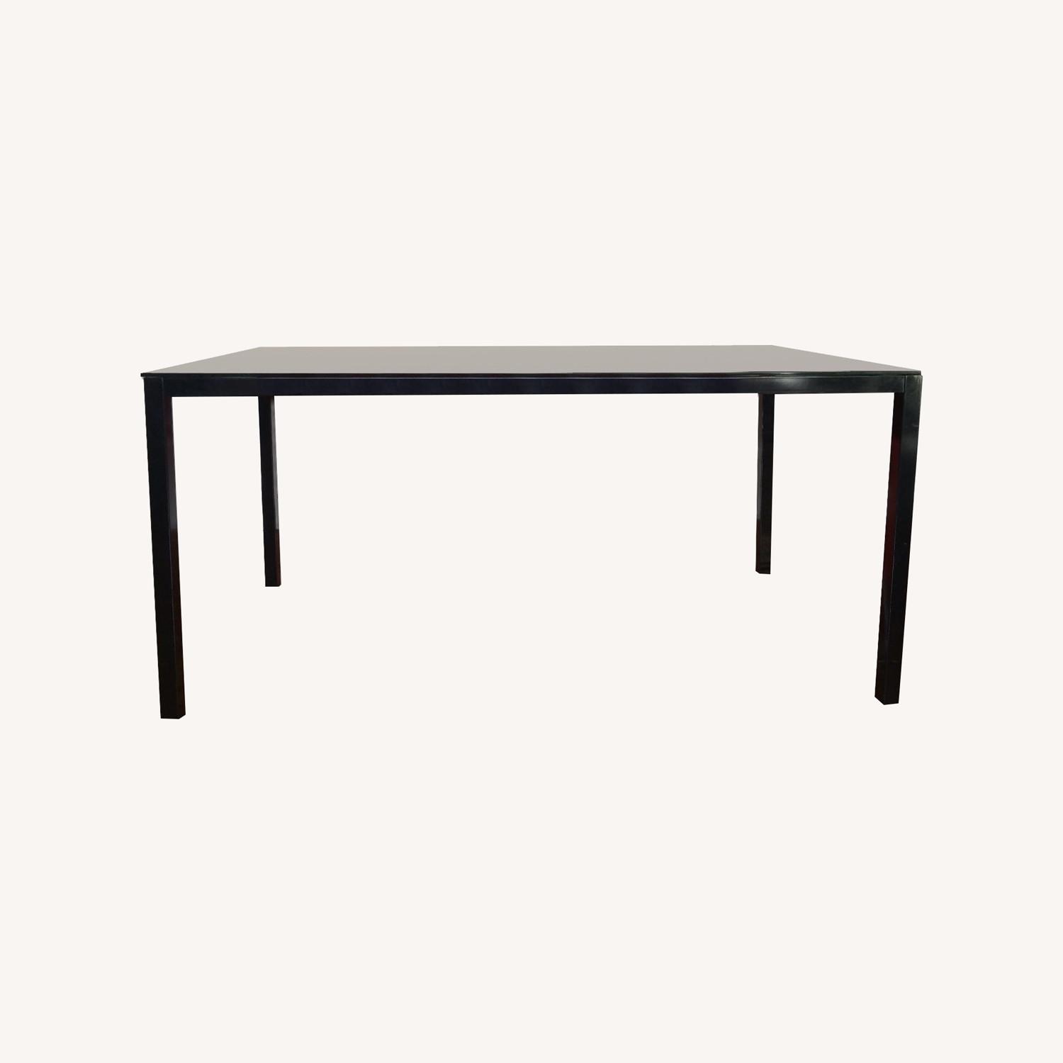 Rectangular Glass Top Dining Table - image-0