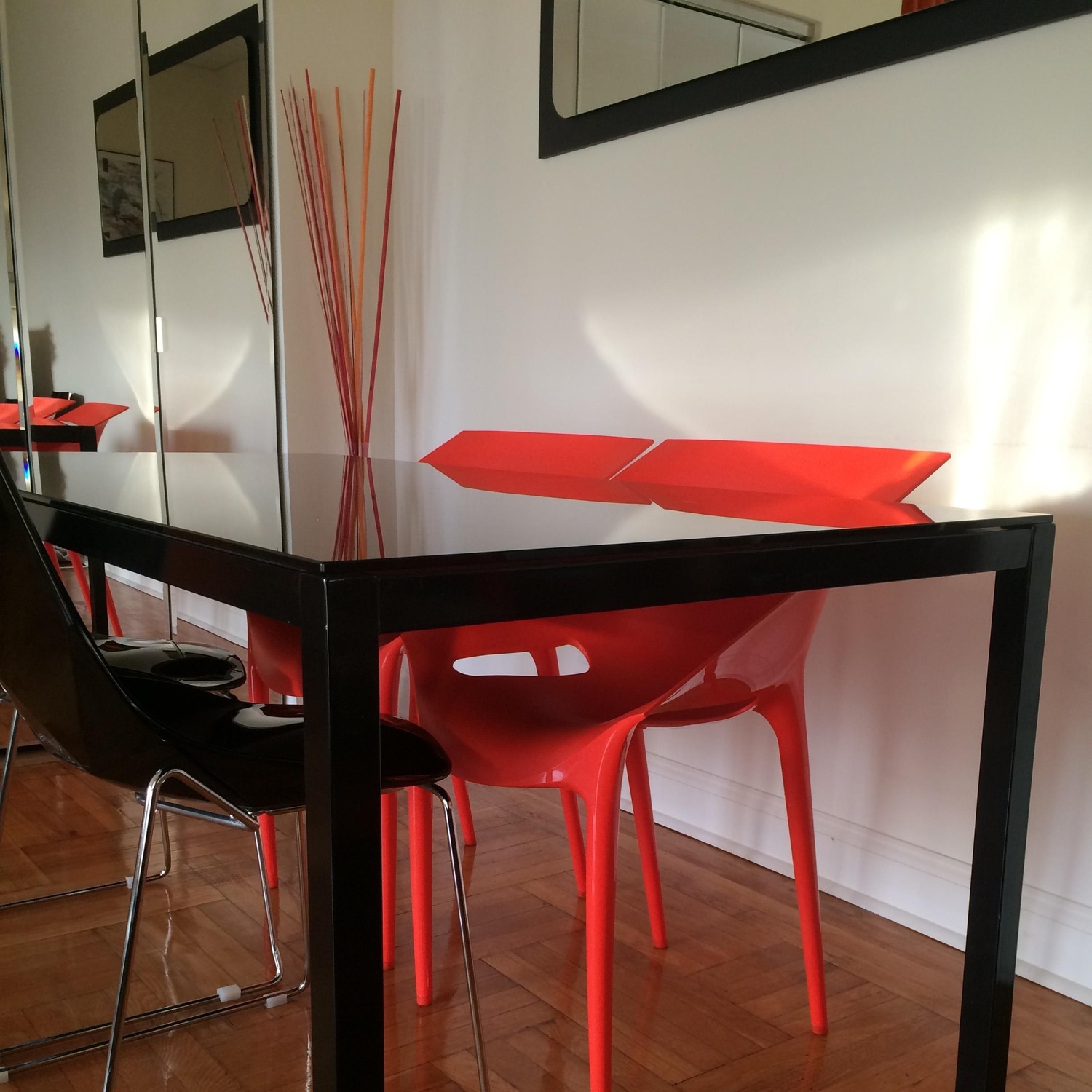 Rectangular Glass Top Dining Table - image-3