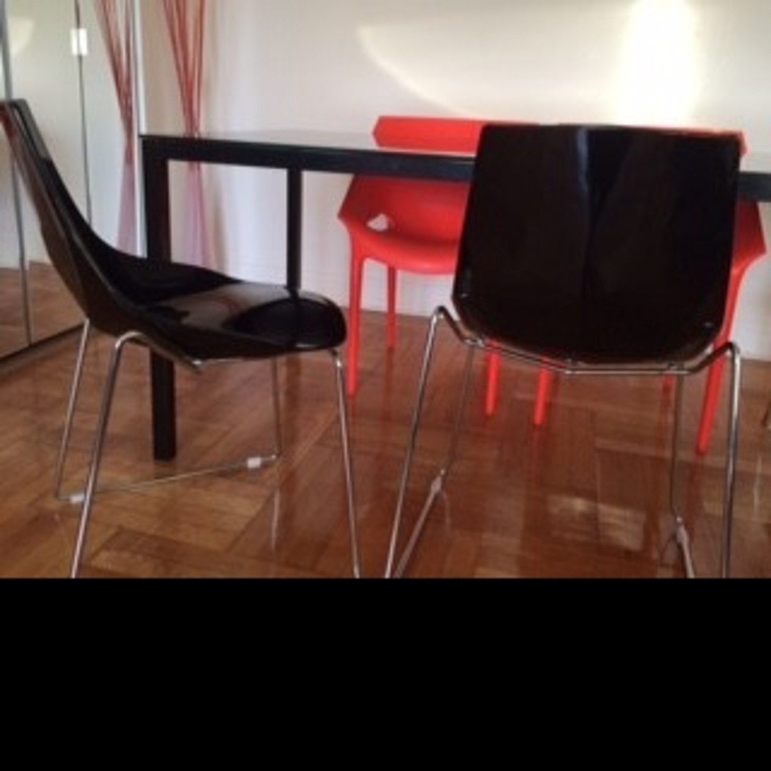 Rectangular Glass Top Dining Table - image-2