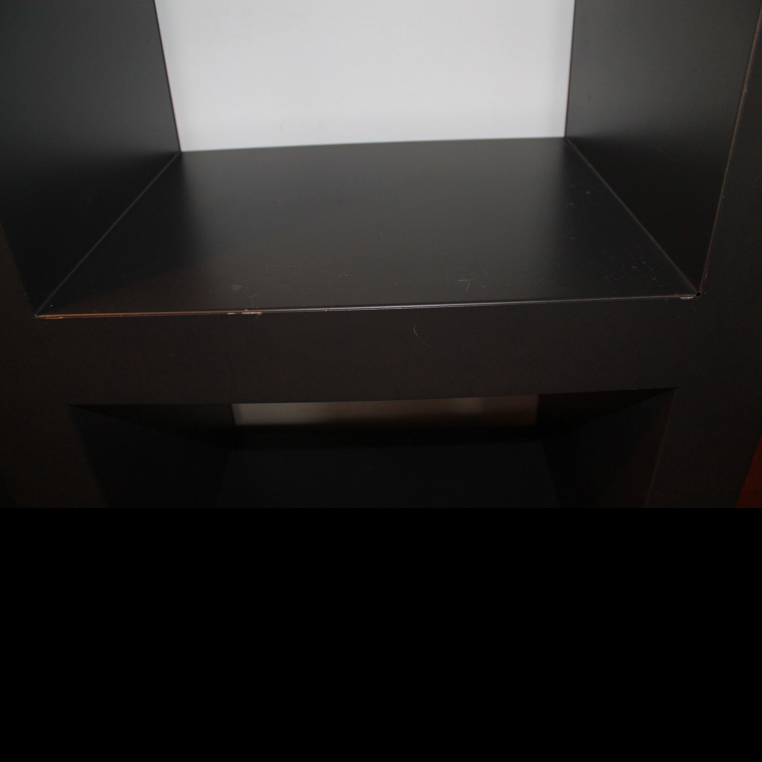 Crate & Barrel Shadow Box Tower Metal Bookcase - image-1