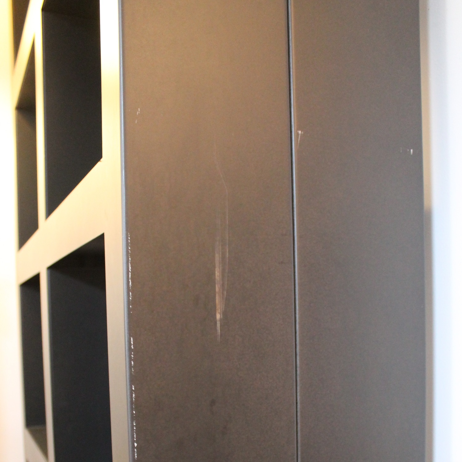 Crate & Barrel Shadow Box Tower Metal Bookcase - image-4