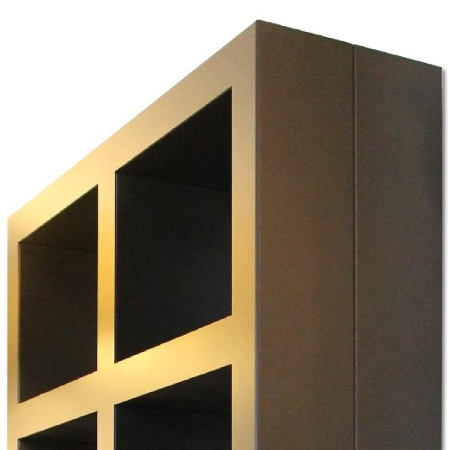 Crate & Barrel Shadow Box Tower Metal Bookcase - image-6