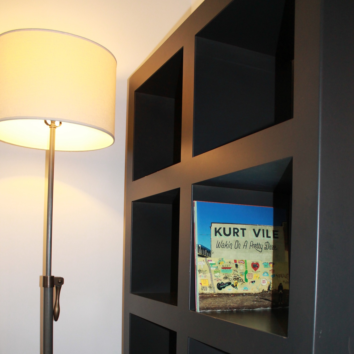 Crate & Barrel Shadow Box Tower Metal Bookcase - image-5