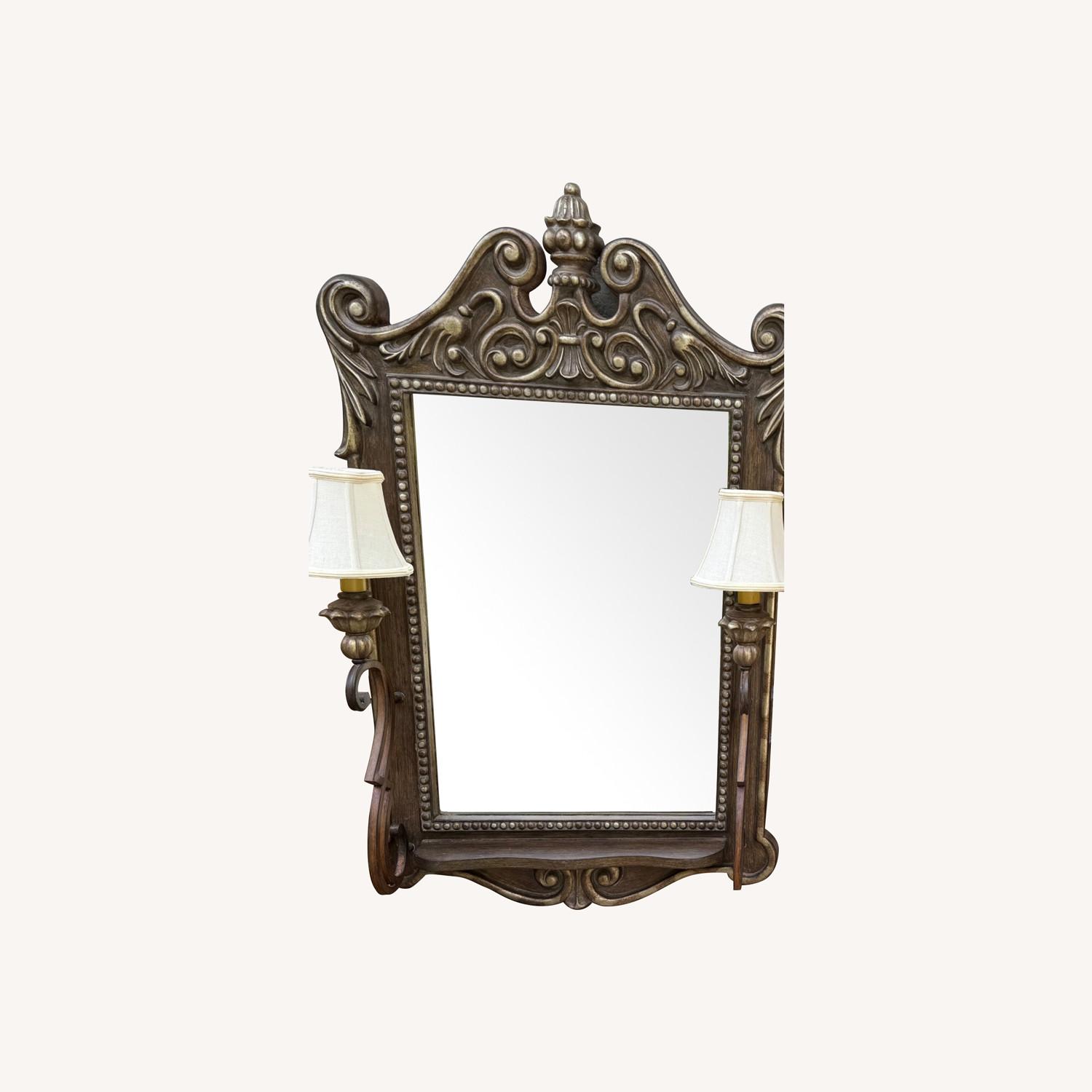 Schnadig Wall Mirror with Lights - image-0