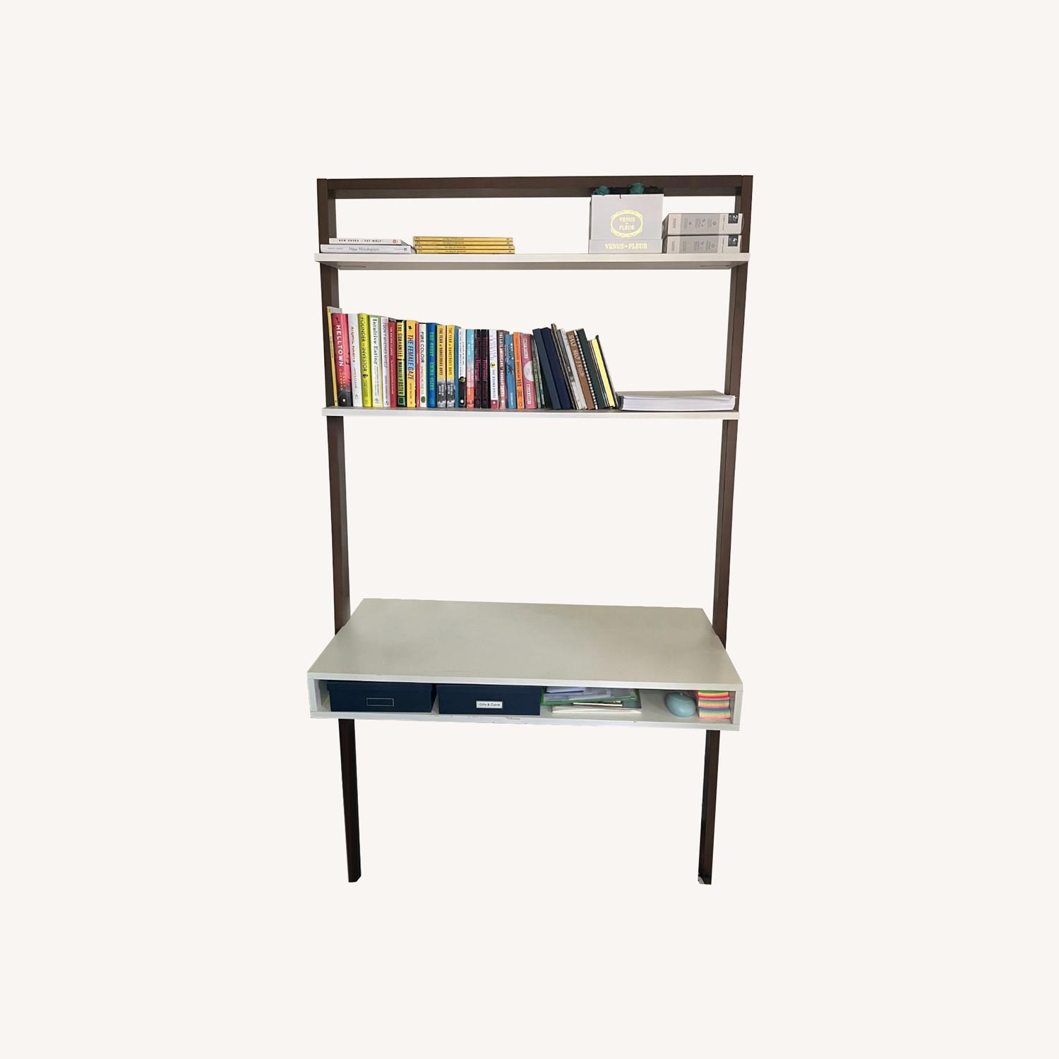 West Elm Ladder Shelf Desk  - image-0