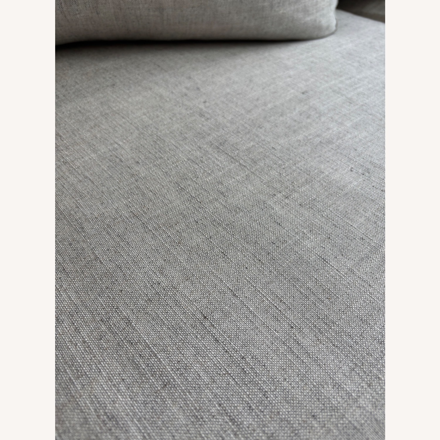 West Elm Newport Chaise White Performance Coastal Linen - image-3