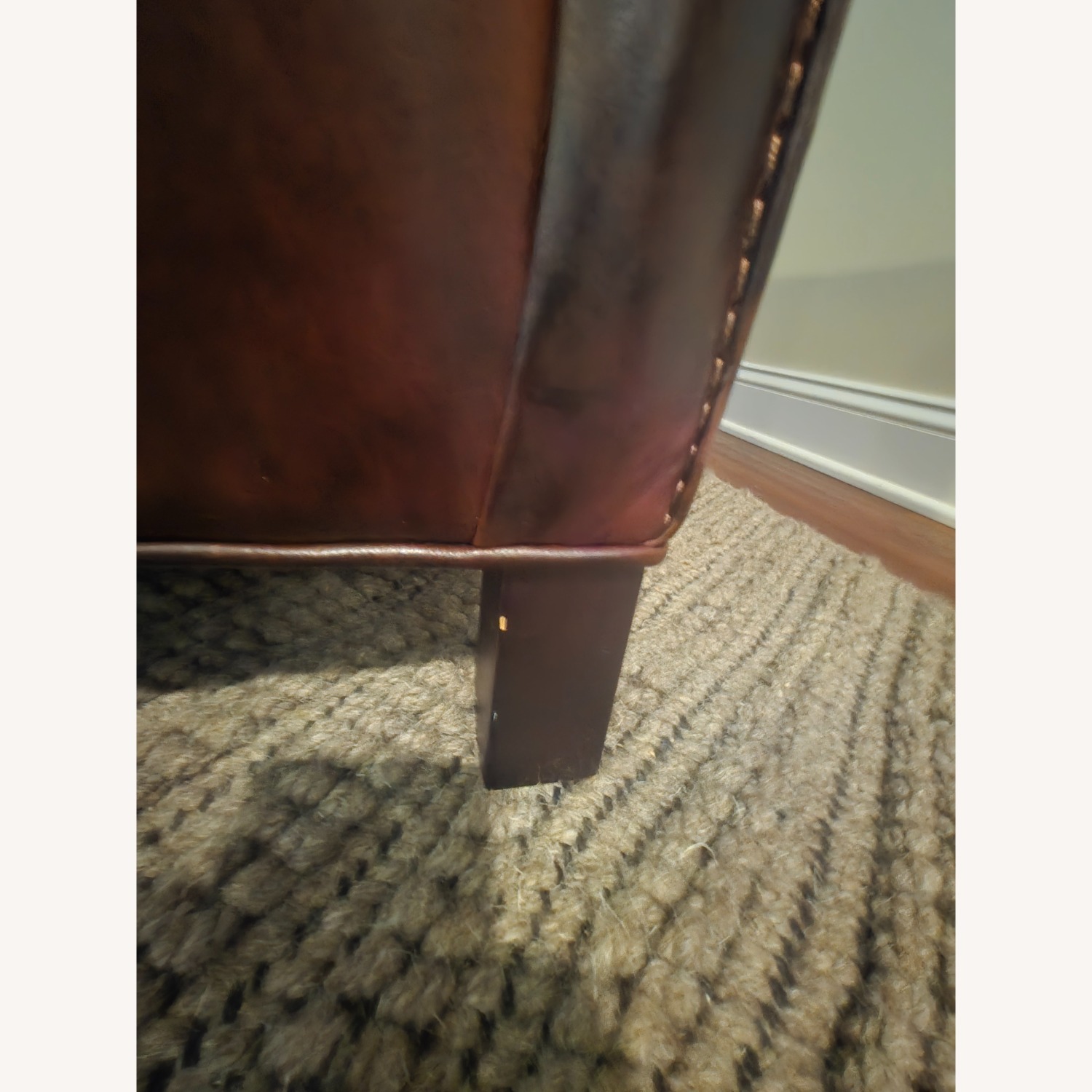 Room & Board Coffee Brown Leather Sofa - image-3
