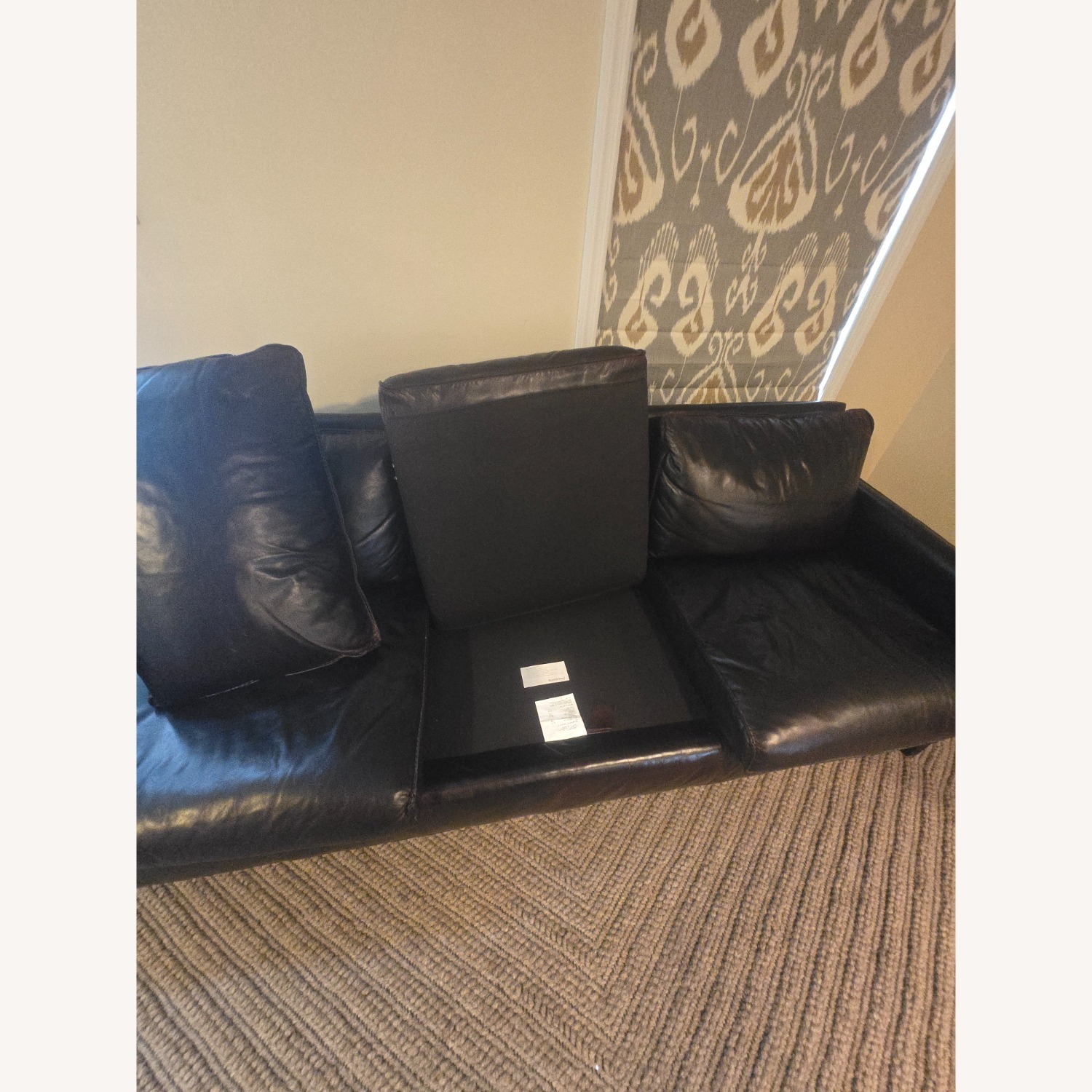 Room & Board Coffee Brown Leather Sofa - image-5