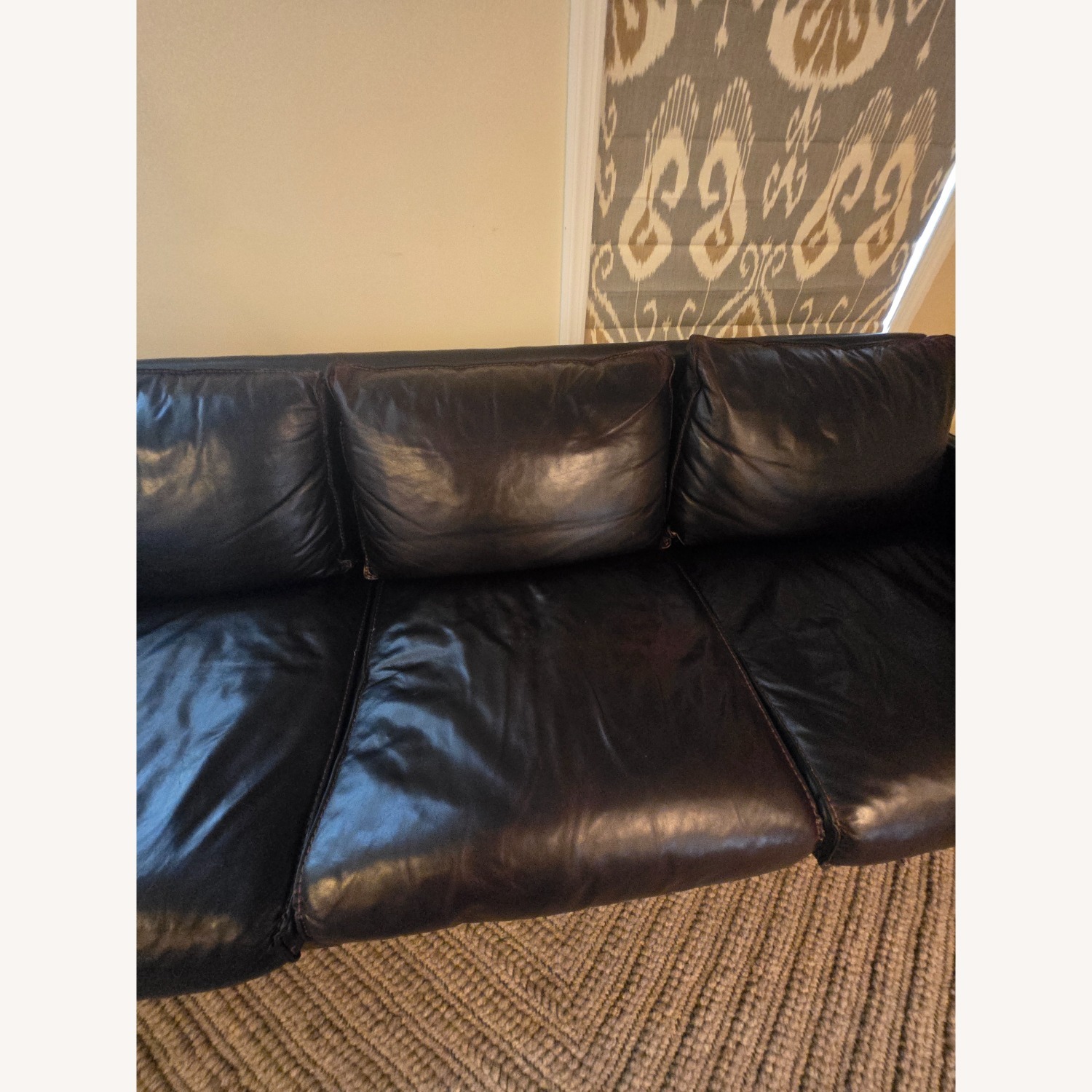Room & Board Coffee Brown Leather Sofa - image-2