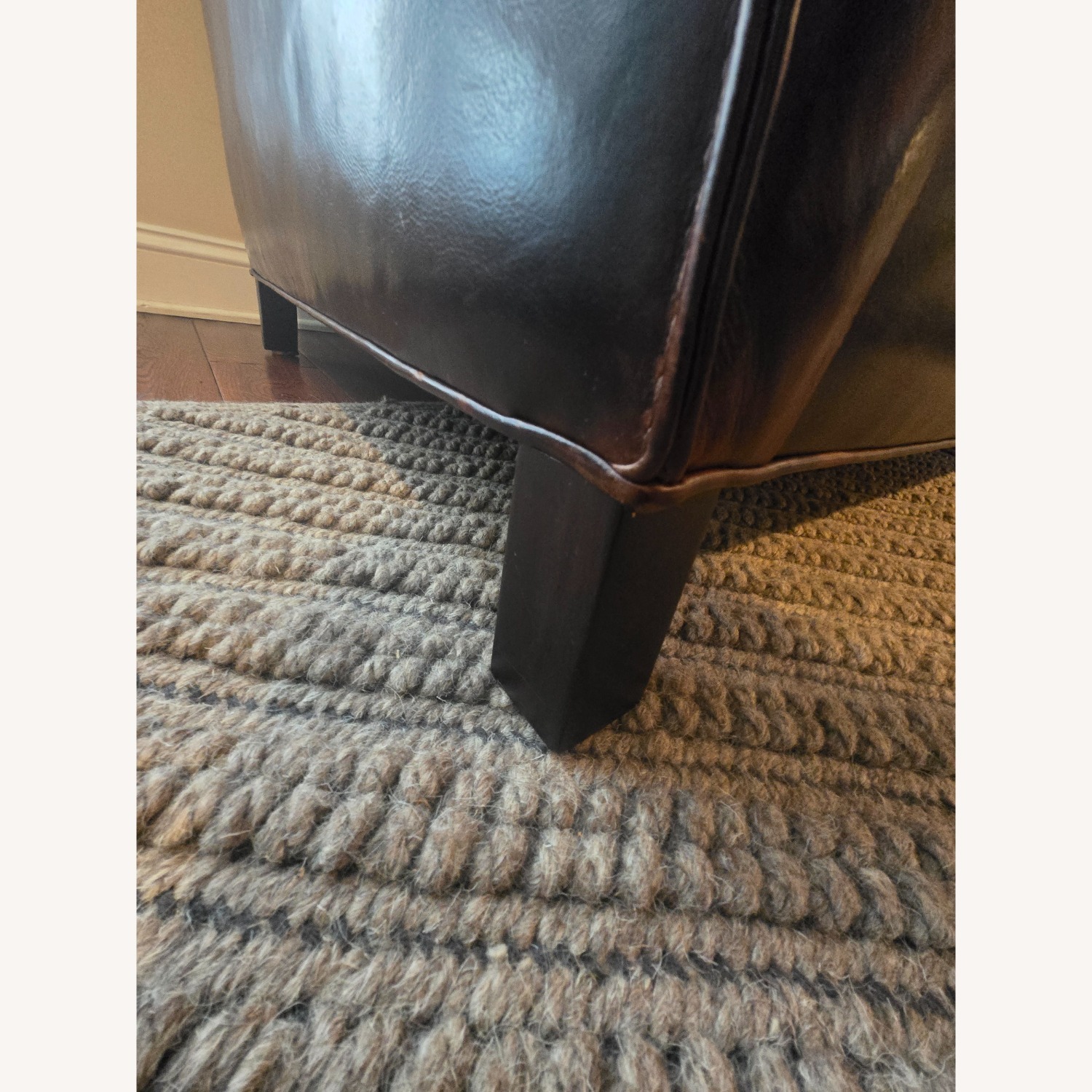 Room & Board Coffee Brown Leather Sofa - image-11