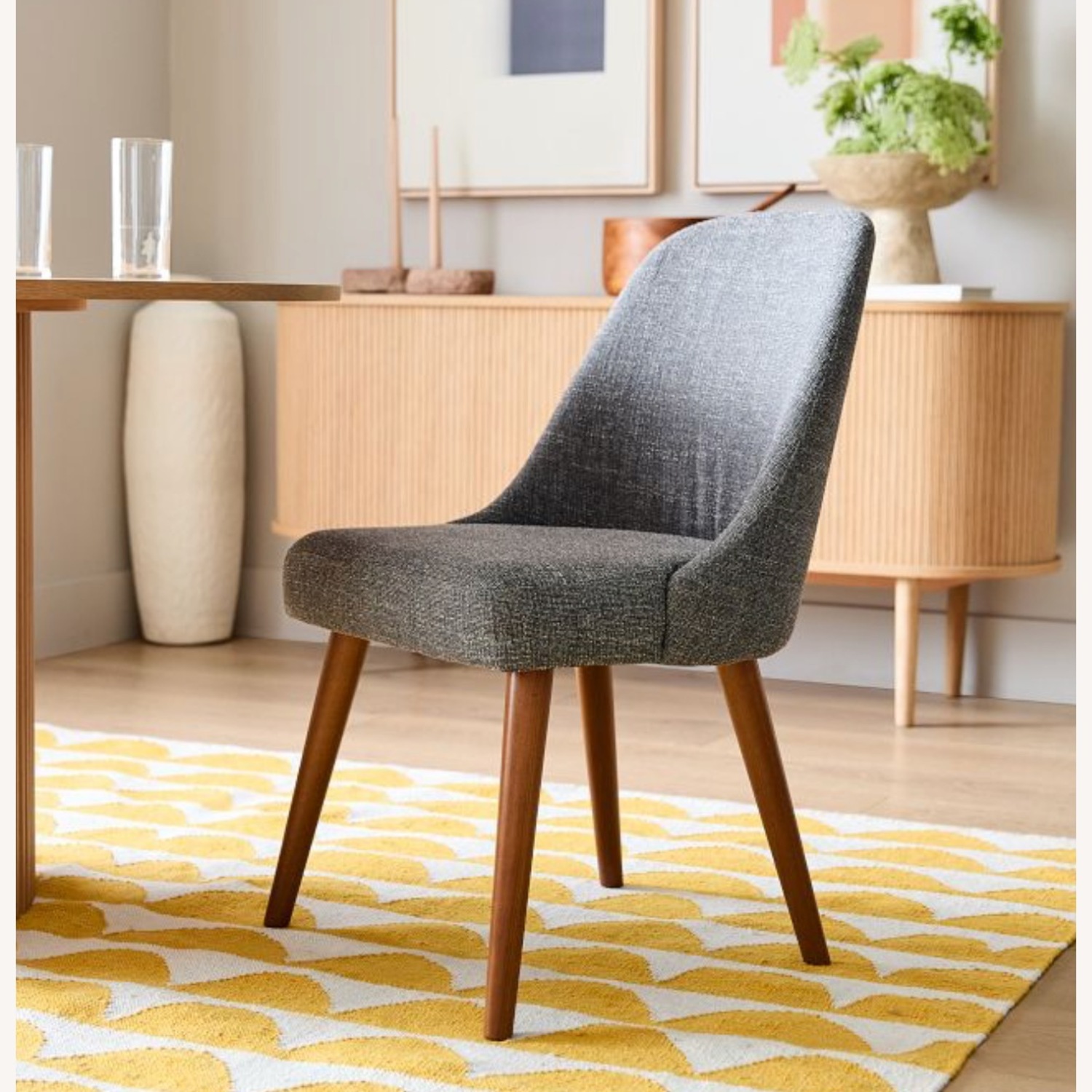 West Elm Mid-Century Upholstered Dining Chair Set of 4 - image-5