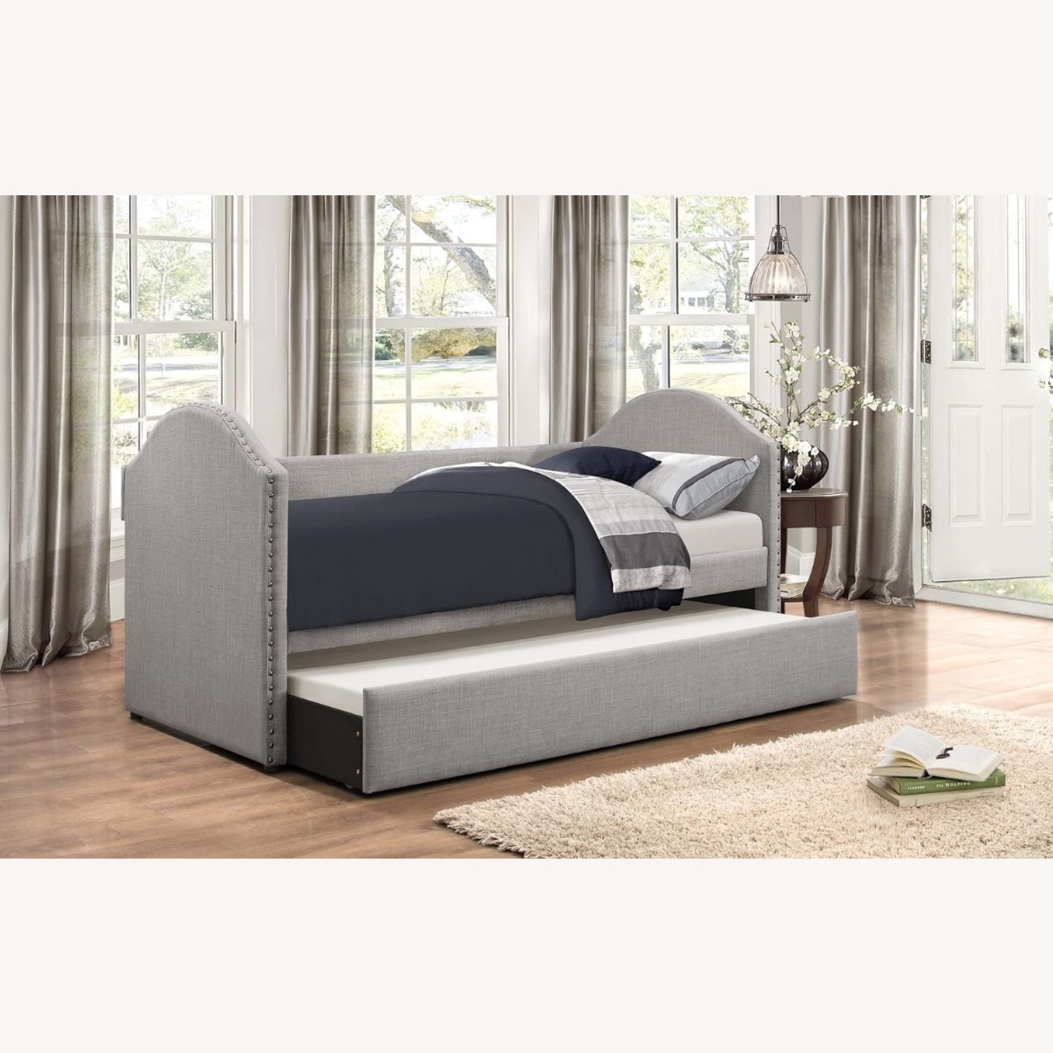 Walmart Daybed with Trundle in Gray - image-2