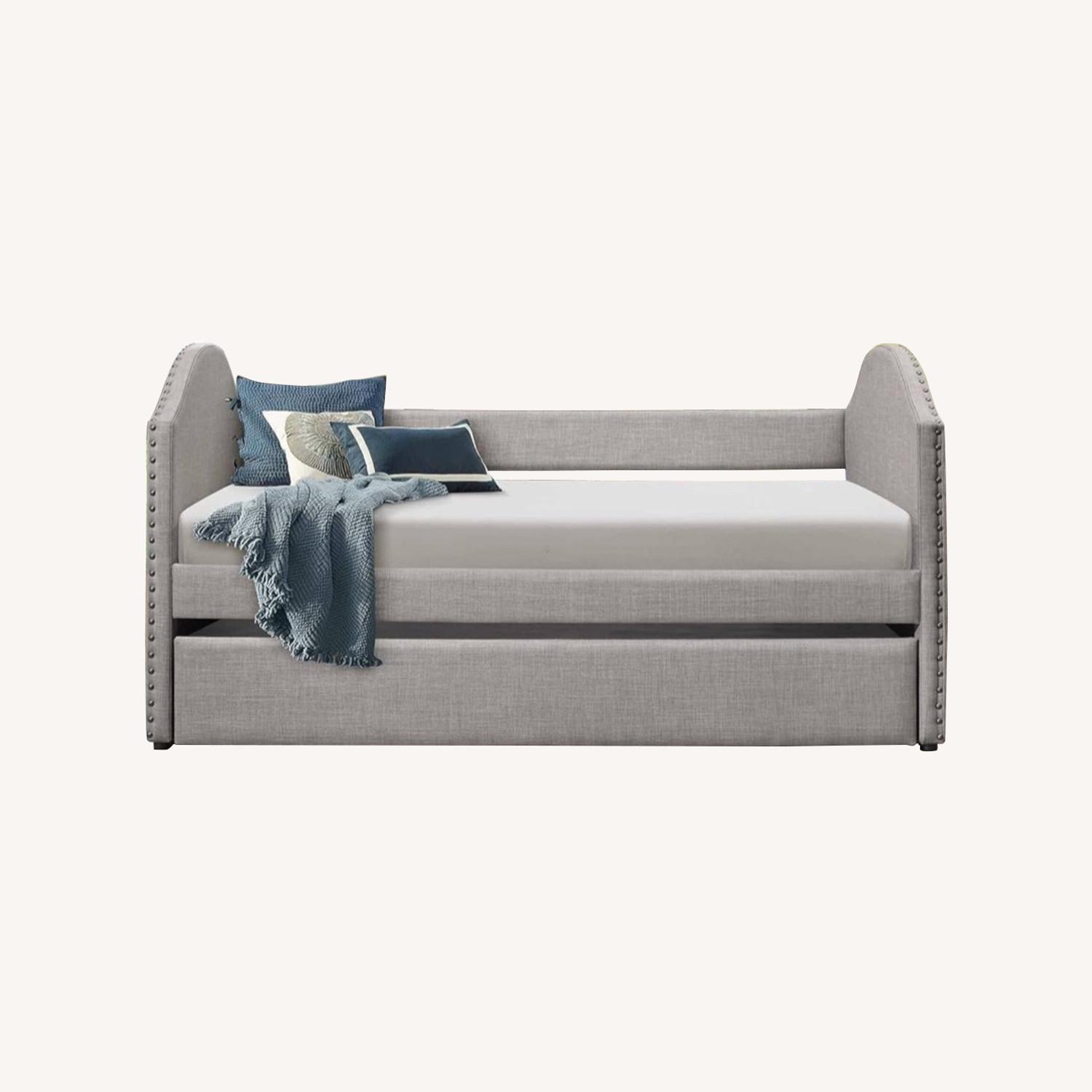 Walmart Daybed with Trundle in Gray - image-0