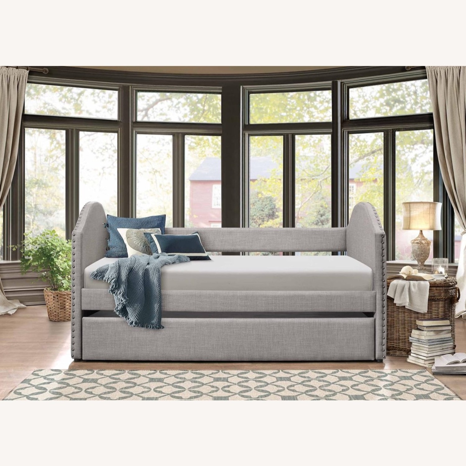 Walmart Daybed with Trundle in Gray - image-4