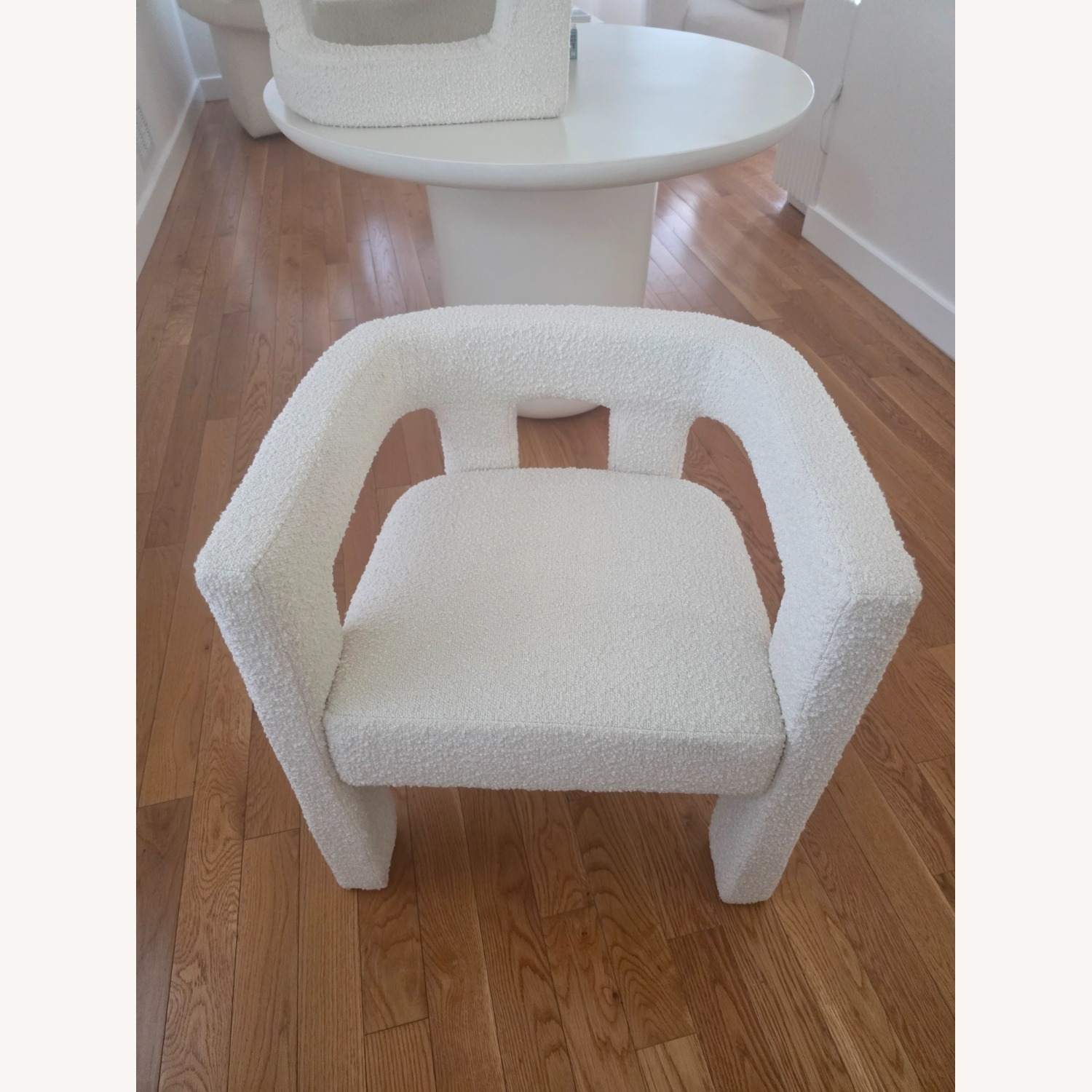 CB2 Stature Ivory Boucle Dining Chairs - image-4
