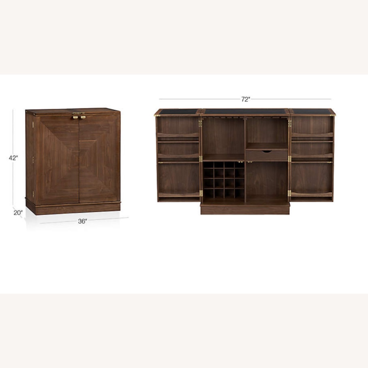 Crate and Barrel Maxine Bar Cabinet - image-6