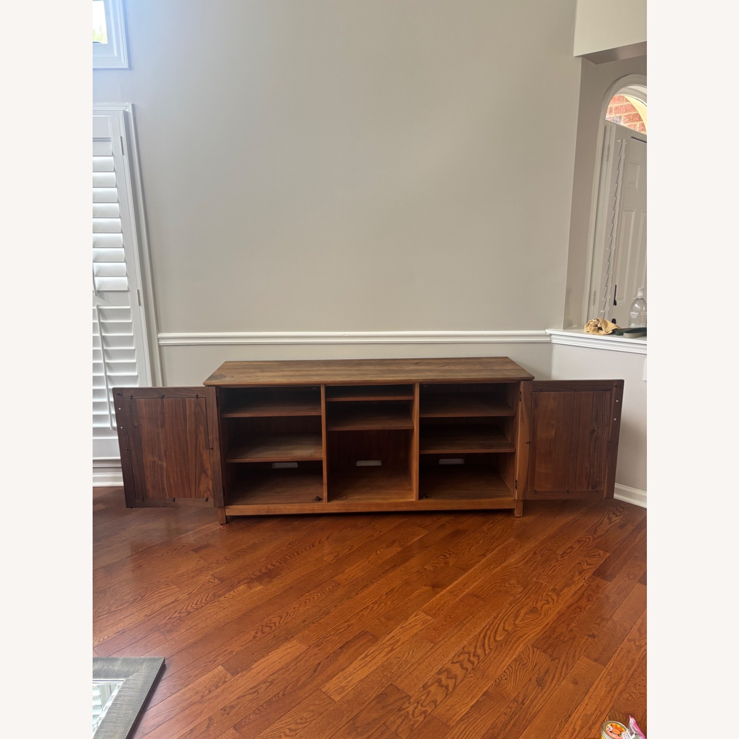 Crate & Barrel Ainsworth Walnut Storage Media Console - image-2