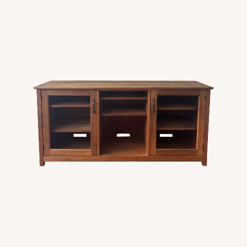 Used Crate & Barrel Ainsworth Walnut Storage Media Console for sale on AptDeco