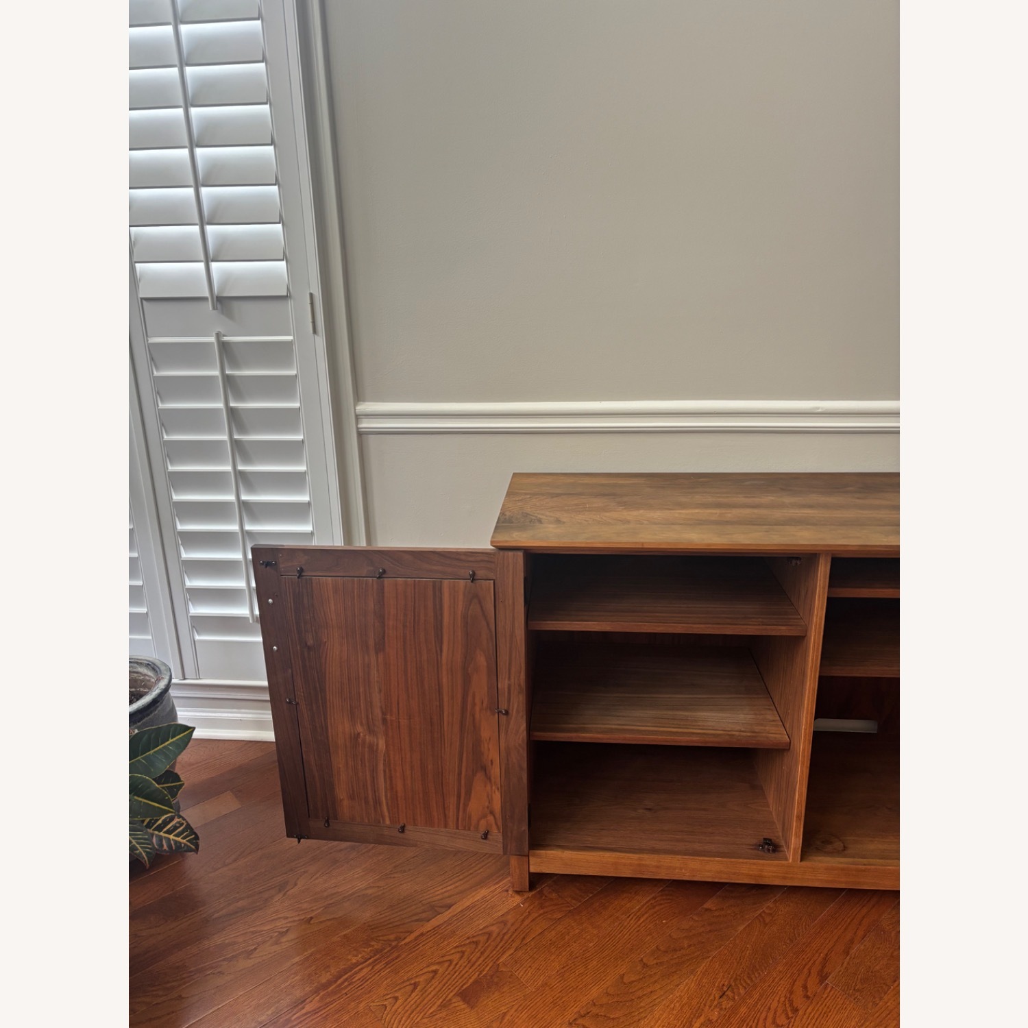 Crate & Barrel Ainsworth Walnut Storage Media Console - image-4