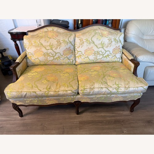 Used Collector's Mix Silk Loveseat by Hickory Chair for sale on AptDeco