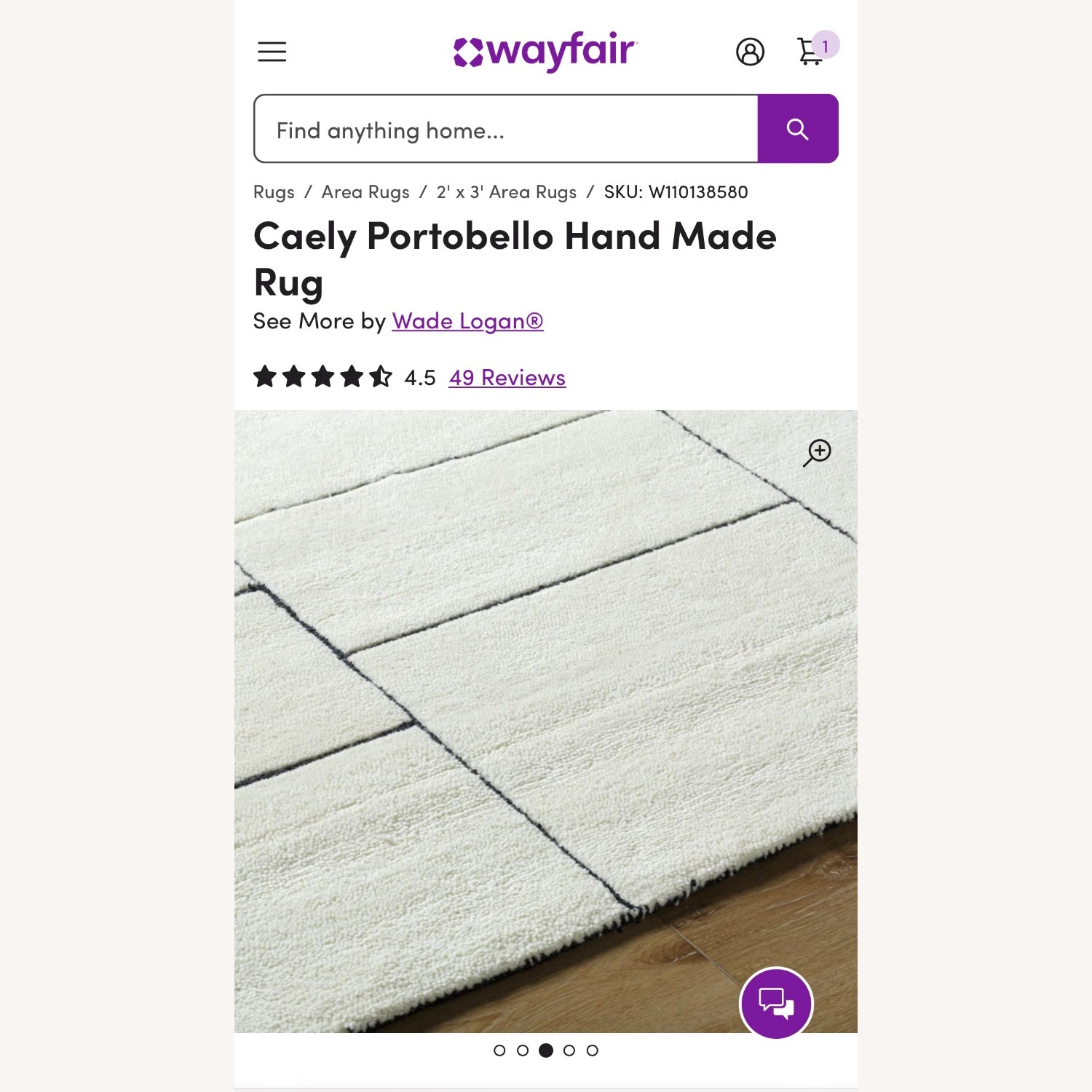 Caely Portobello Hand Made Rug 9X12 - image-3