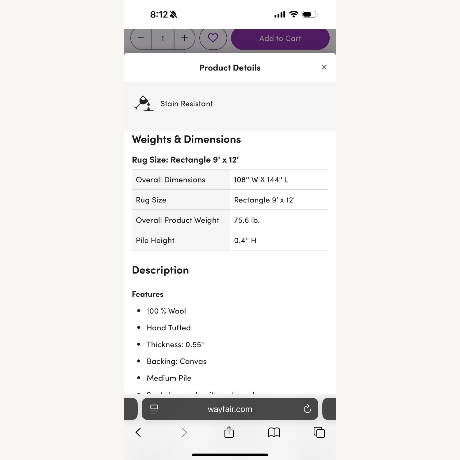 Caely Portobello Hand Made Rug 9X12 - image-10