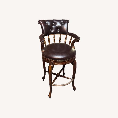 Used Vintage Swivel Leather Bar Stool for sale on AptDeco