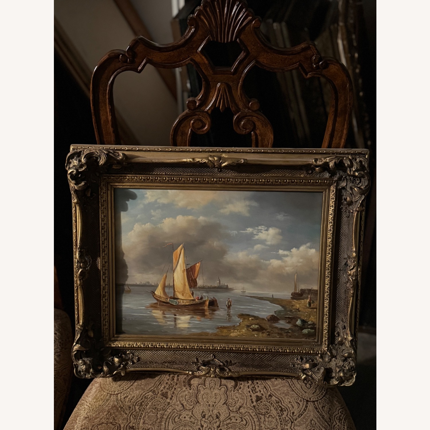 Vintage Framed Oil Painting - image-1