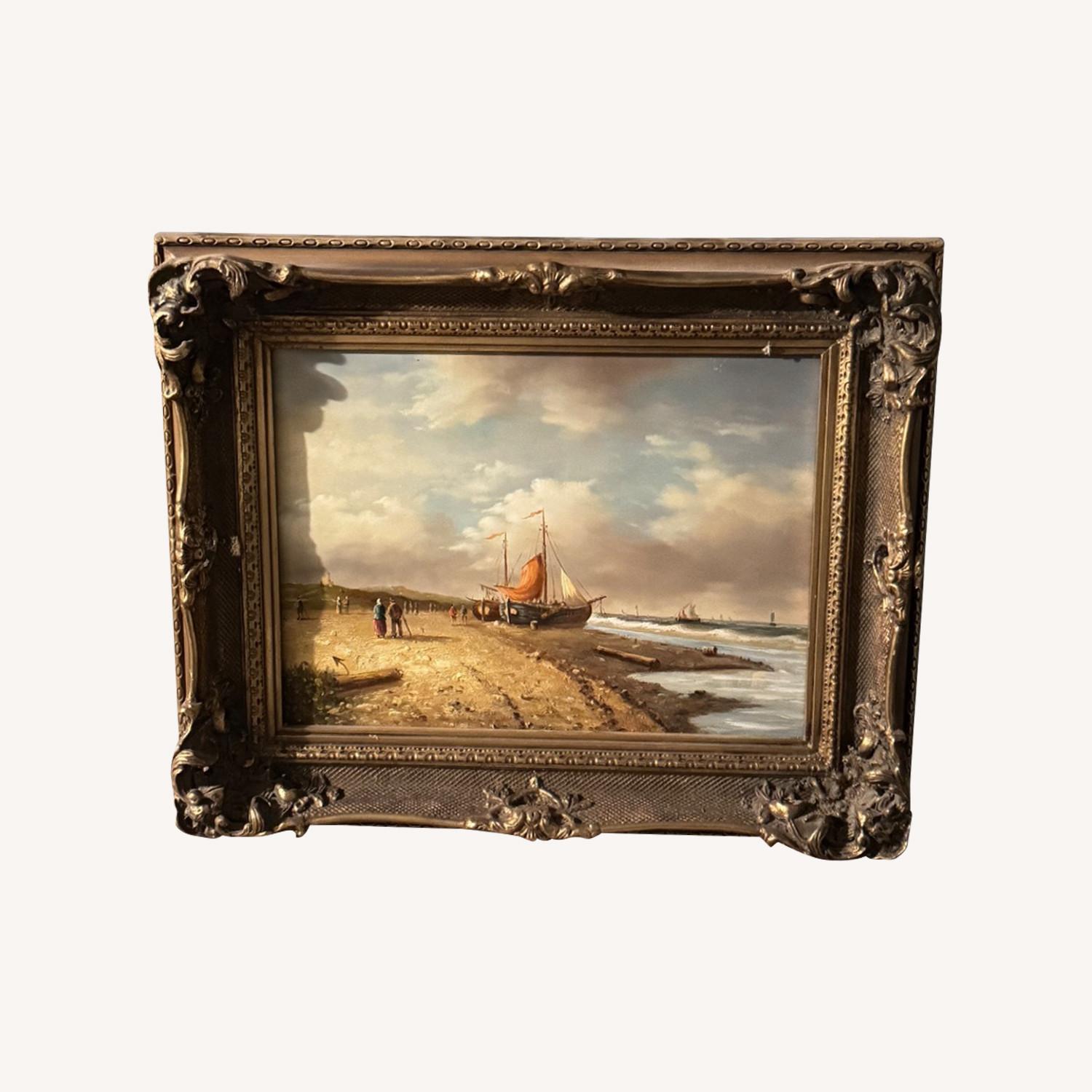 Vintage Framed Oil Painting - image-0