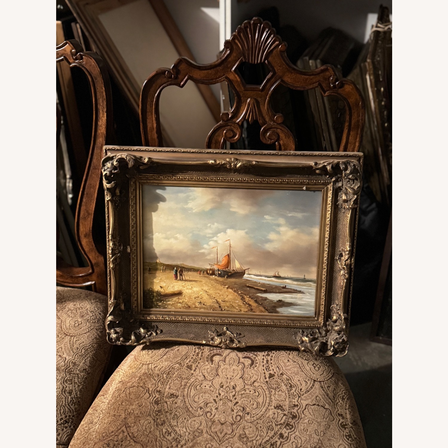 Vintage Framed Oil Painting - image-1