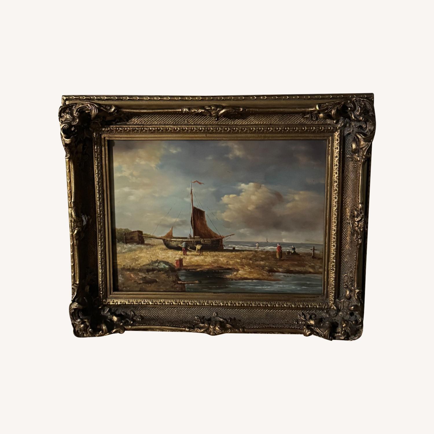 Vintage Framed Oil Painting - image-0