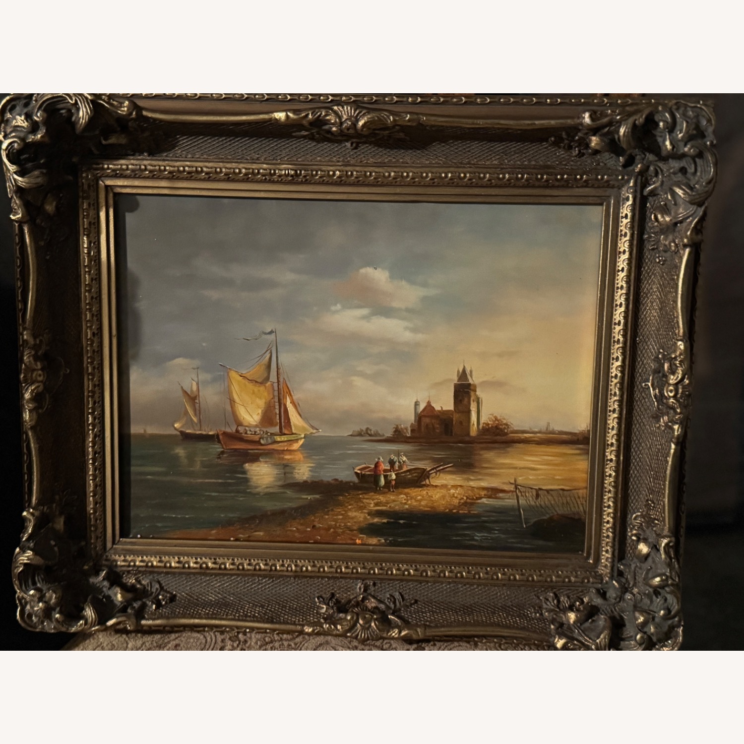 Vintage Framed Oil Painting - image-2