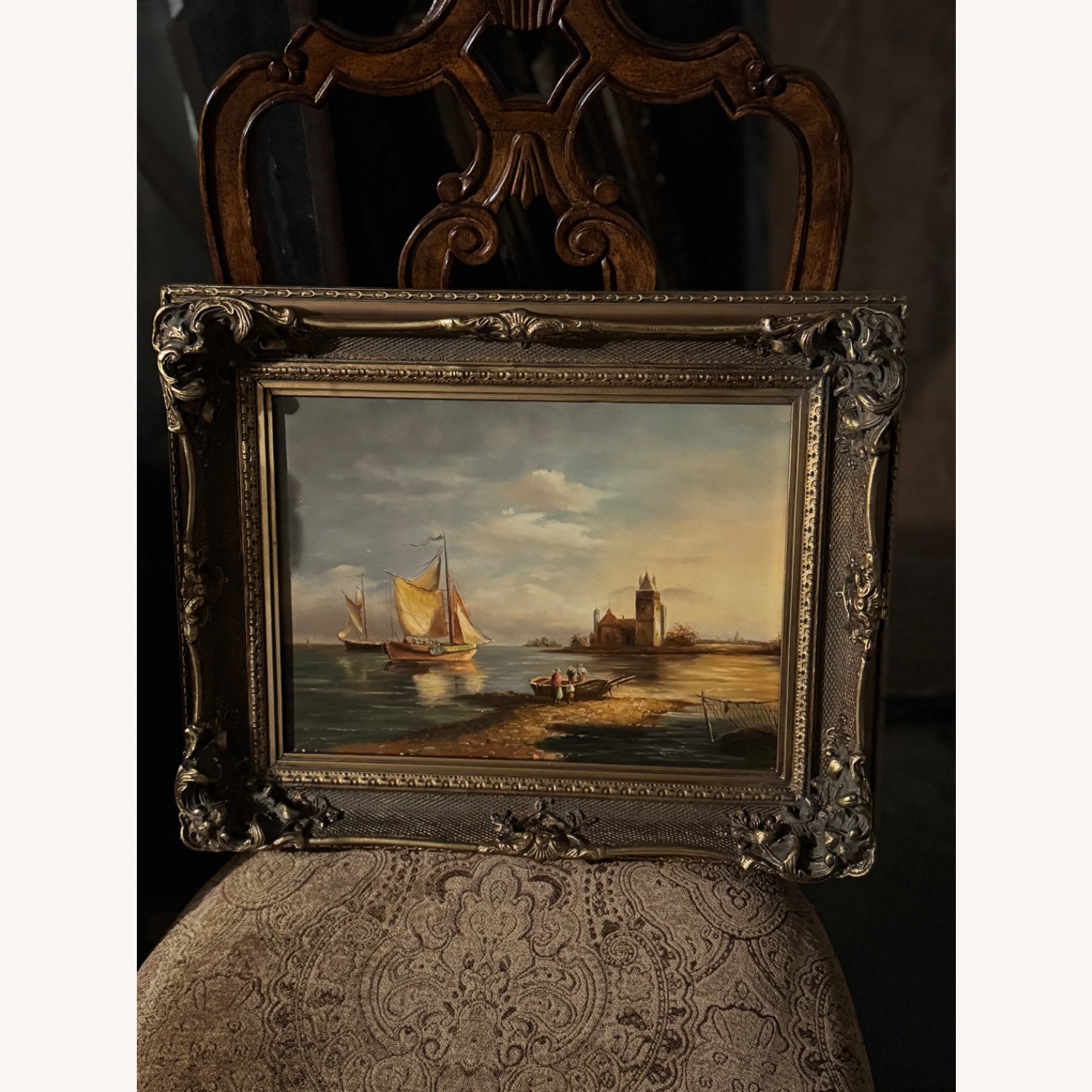 Vintage Framed Oil Painting - image-1