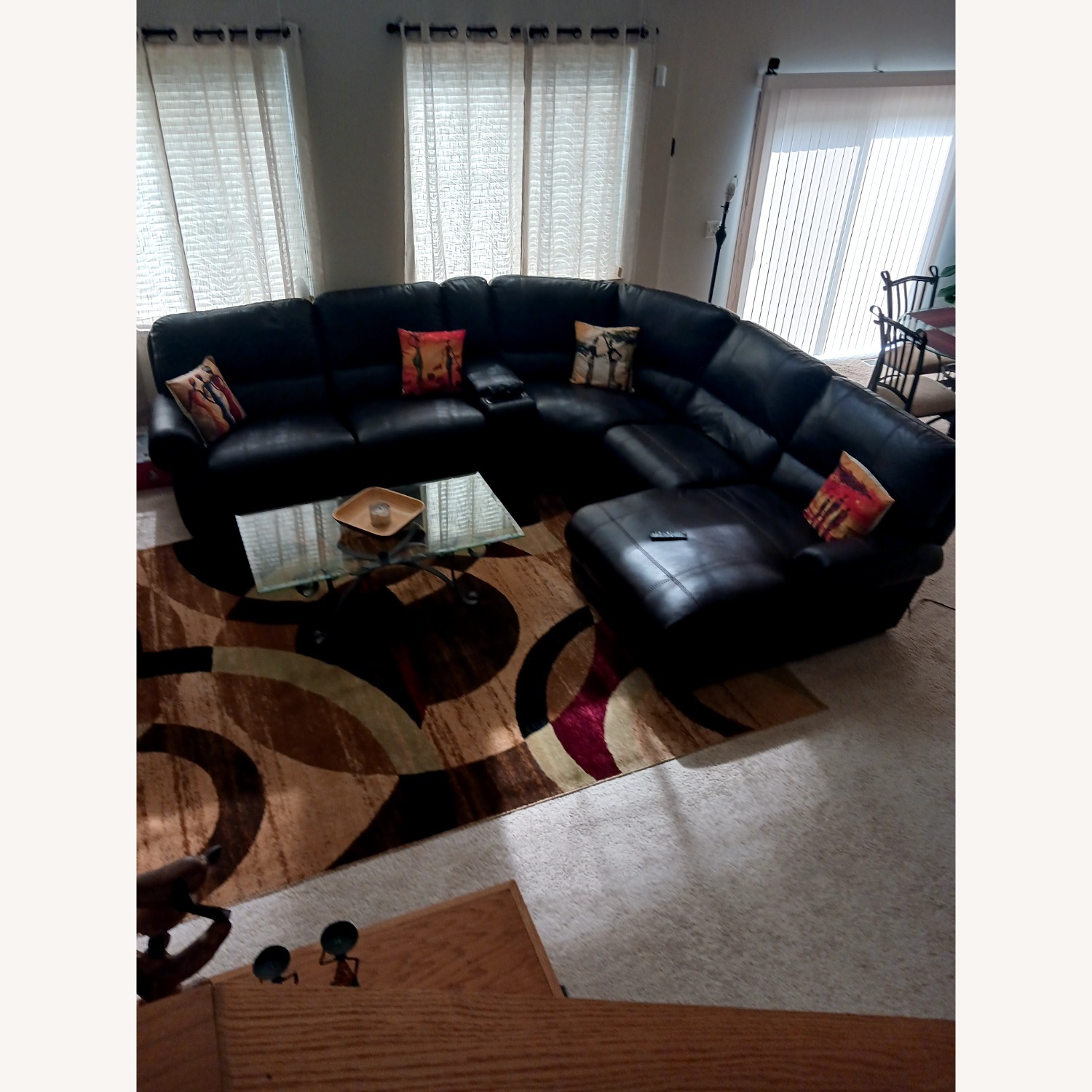 Leather Sectional Couch - image-0