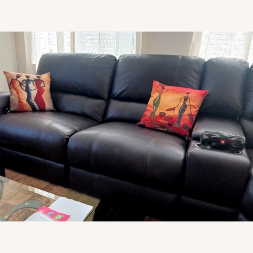 Used Leather Sectional Couch for sale on AptDeco