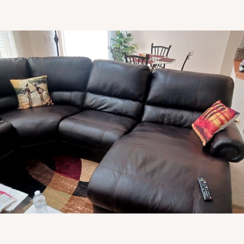 Used Leather Sectional Couch for sale on AptDeco