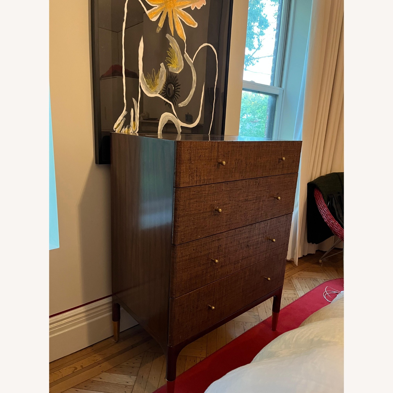 CB2 Zane 4-Drawer Woven Raffia Dresser - image-1