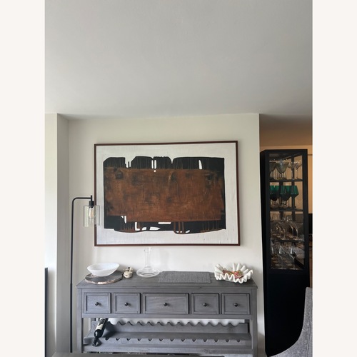 Used Gray Wine Console, Storage for 14 Bottles for sale on AptDeco