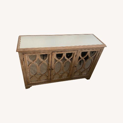 Used Wood Mirrored Credenza Cabinet for sale on AptDeco