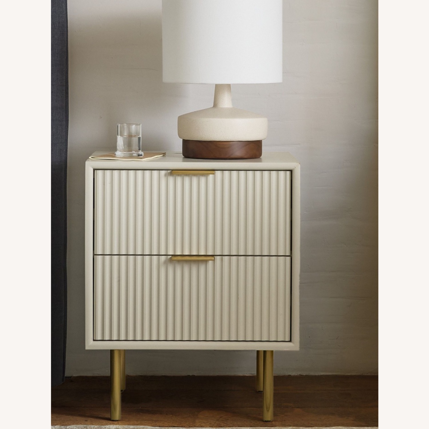 Quinn Closed 2-Drawer Nightstand (21") - image-1