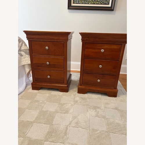 Used Stanley French Style Cherry Nightstand for sale on AptDeco