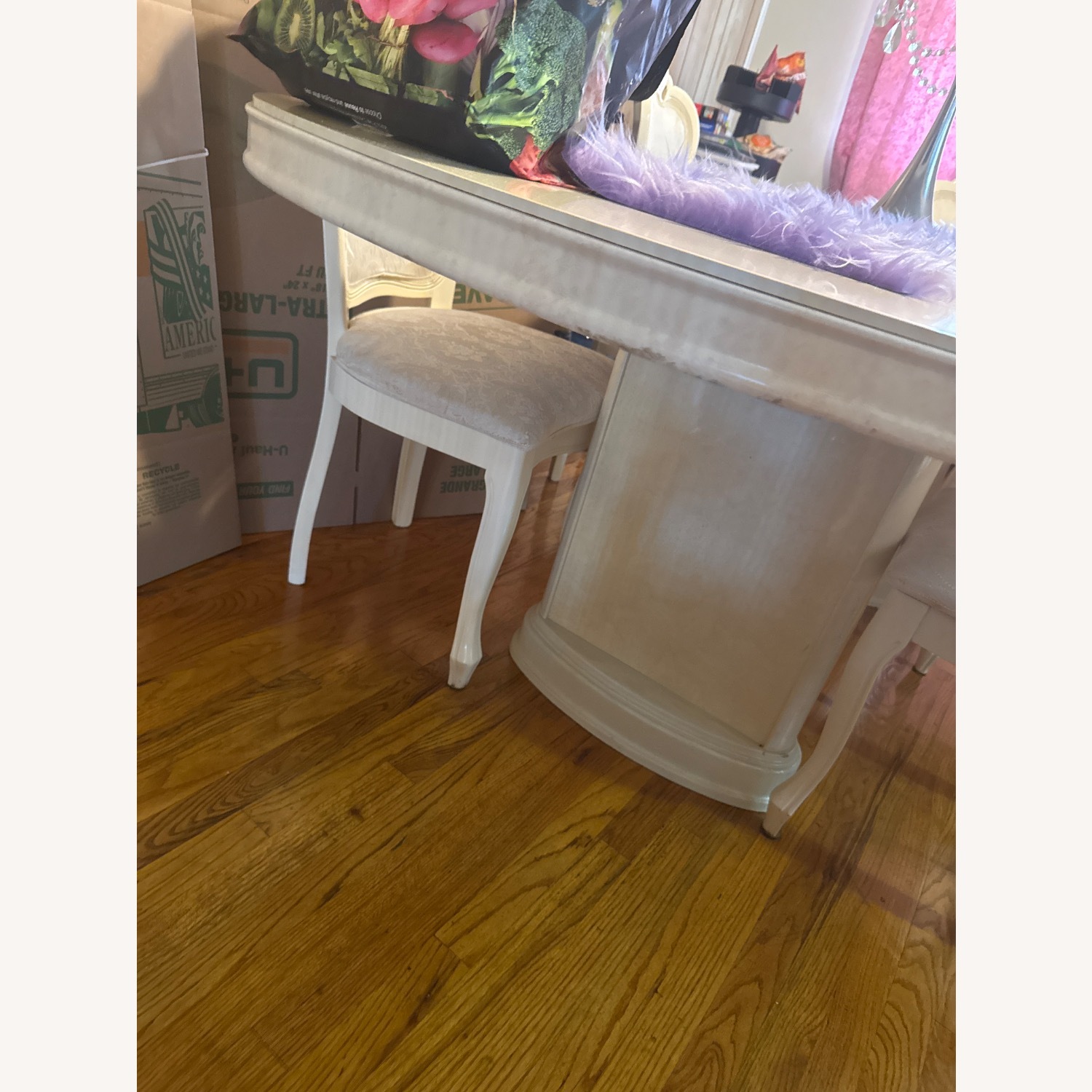 Extendable White Dining Room Table - image-1