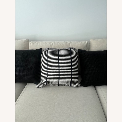 Used CB2 Black / White Decorative Pillows for sale on AptDeco